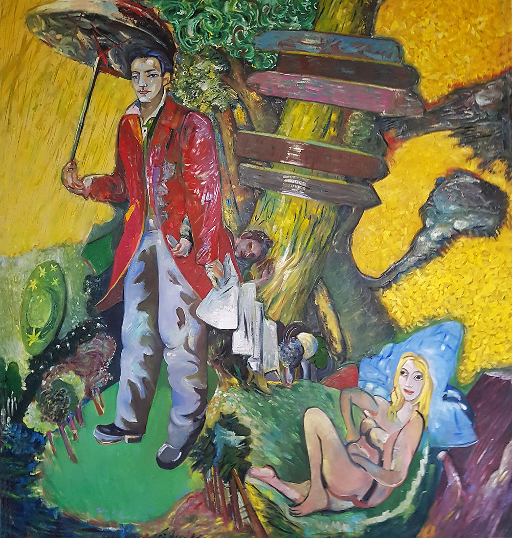 Wegweiser, 2006, Öl auf Leinwand, 180 × 195 cm