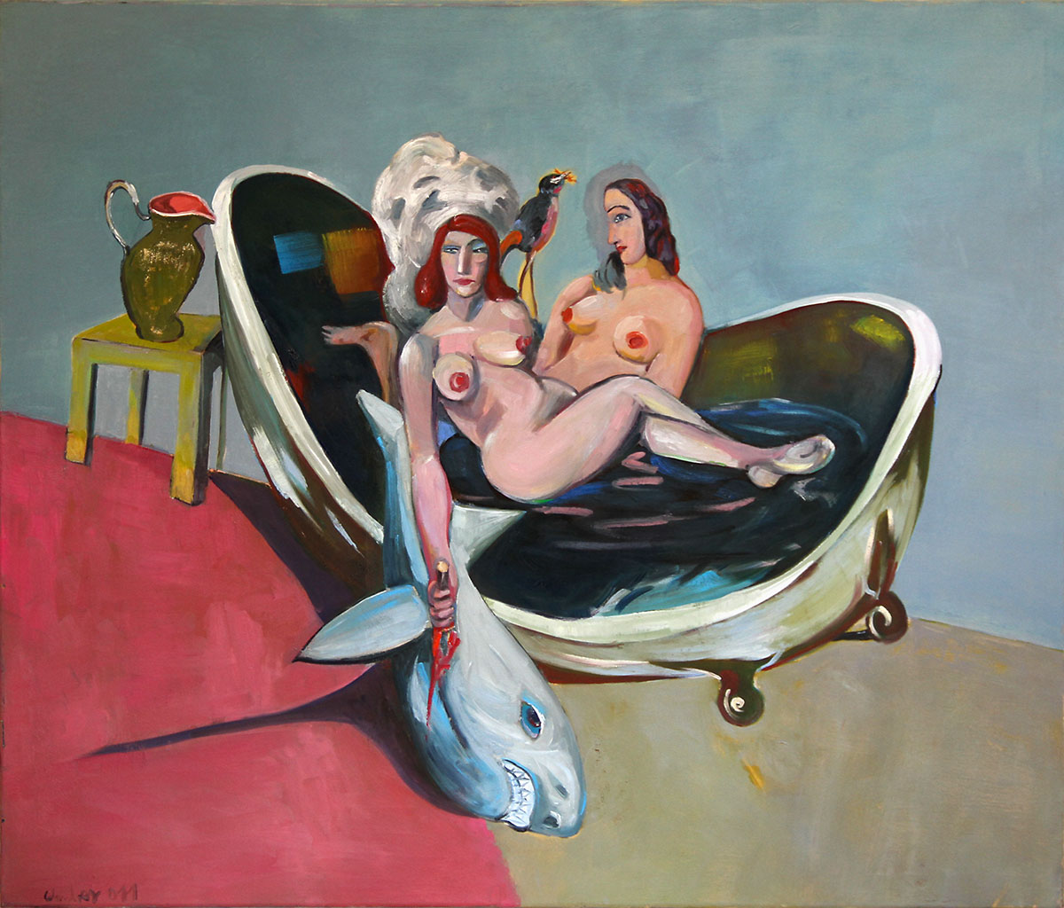 2 Susannen im Bade, 2011, Öl auf Leinwand, 140 × 120 cm, Privatbesitz