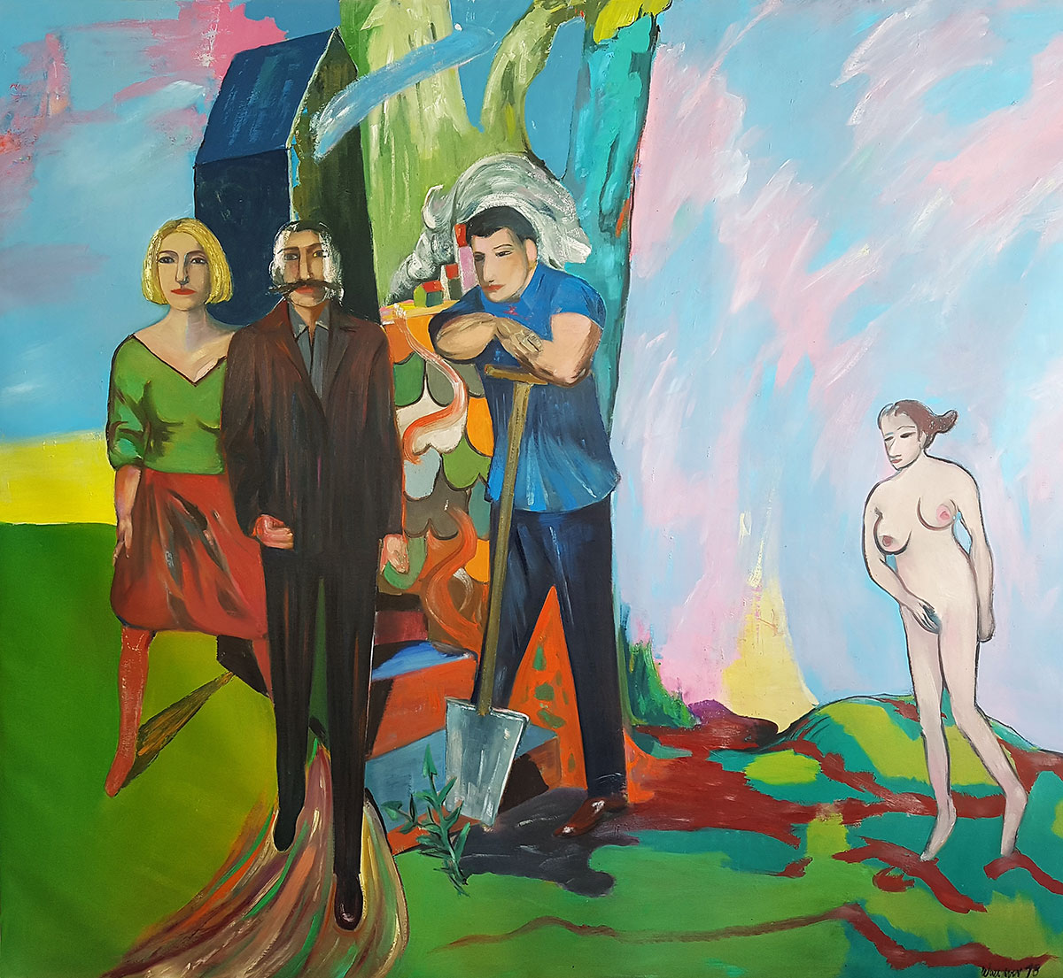 Entwurf, 2018, Öl auf Leinwand, 210 × 185 cm